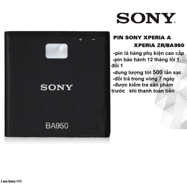 Pin điện thoại Sony Xperia BA 950