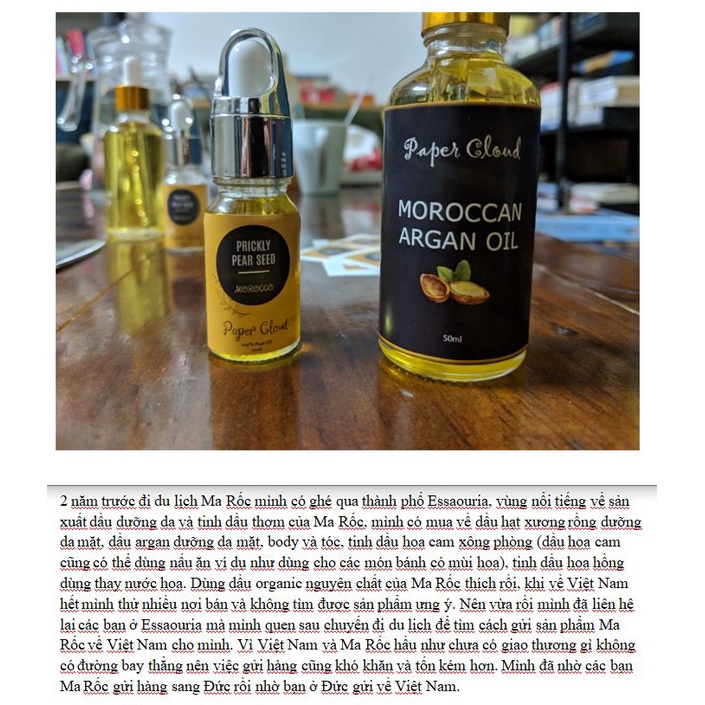Dầu Argan Ma Rốc Organic 100% nguyên chất - Morocco Argan Oil