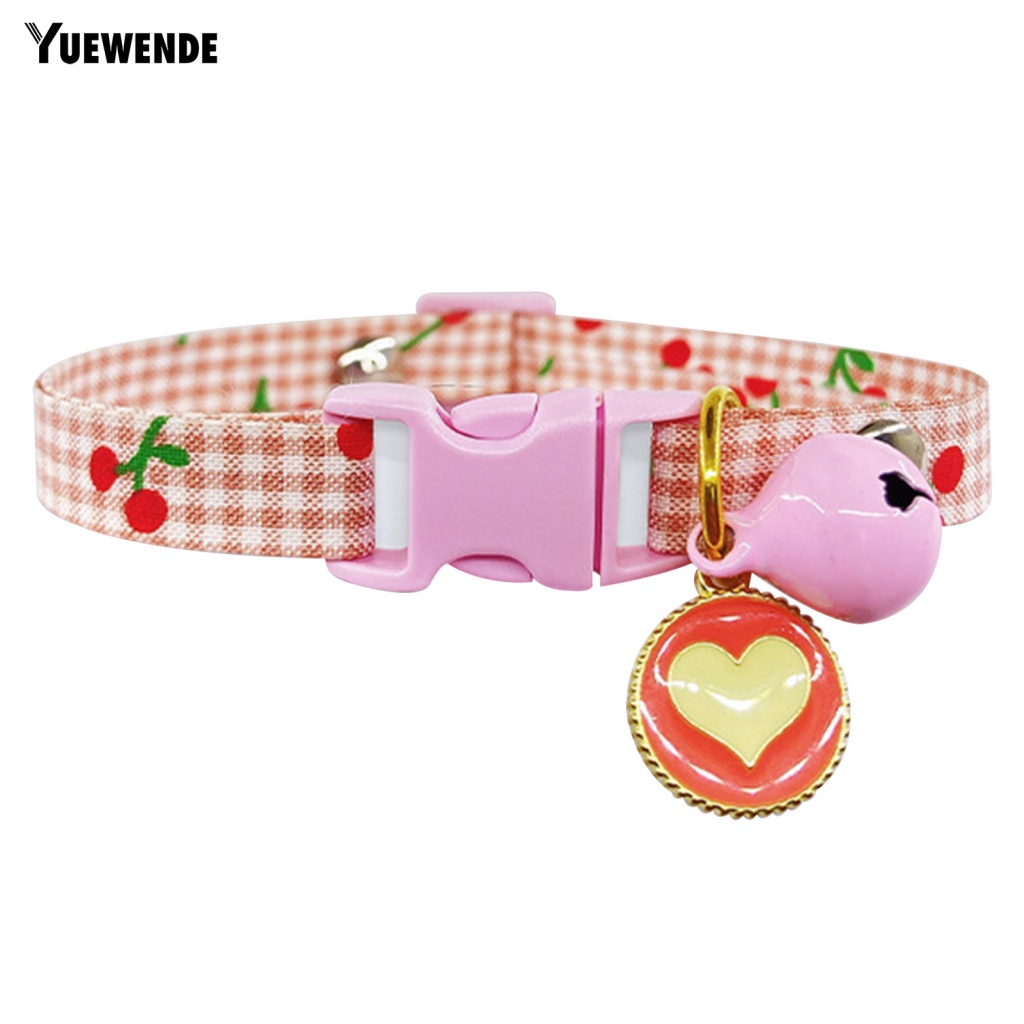 Vòng Cổ Dây Xích Đeo Cổ Họa Tiết Cherry Không Mùi Có Chuông Cho Cún Cưng
