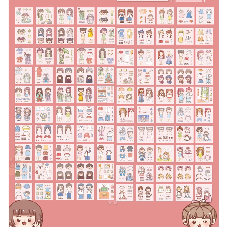 Bộ 100 Miếng Dán Chống Thấm Nước Hình Chòm Sao Dễ Thương Dùng Trang Trí Hộp Quà