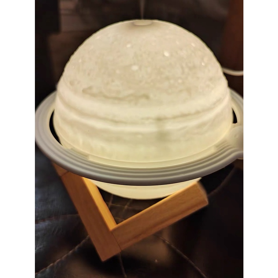 Máy Phun Sương Tạo Ẩm Phòng Ngủ, Làm Ẩm Không Khí; Mô Phỏng Hành Tinh Sáng Tạo Để Bàn; Có Chức Năng Đèn Ngủ