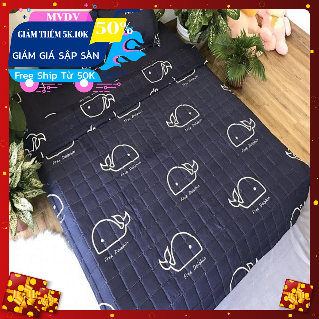 [Free ship-Giá rẻ nhất]mvdv Bộ ga gối cá voi xanh m6 | BigBuy360 - bigbuy360.vn