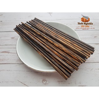 Hộp 10 đôi Đũa gỗ cây móc (cọ rừng) chất lượng cao, nguyên mộc, không cong vênh mối mọt