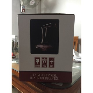 Bình thở rượu vang decanter miệng vát