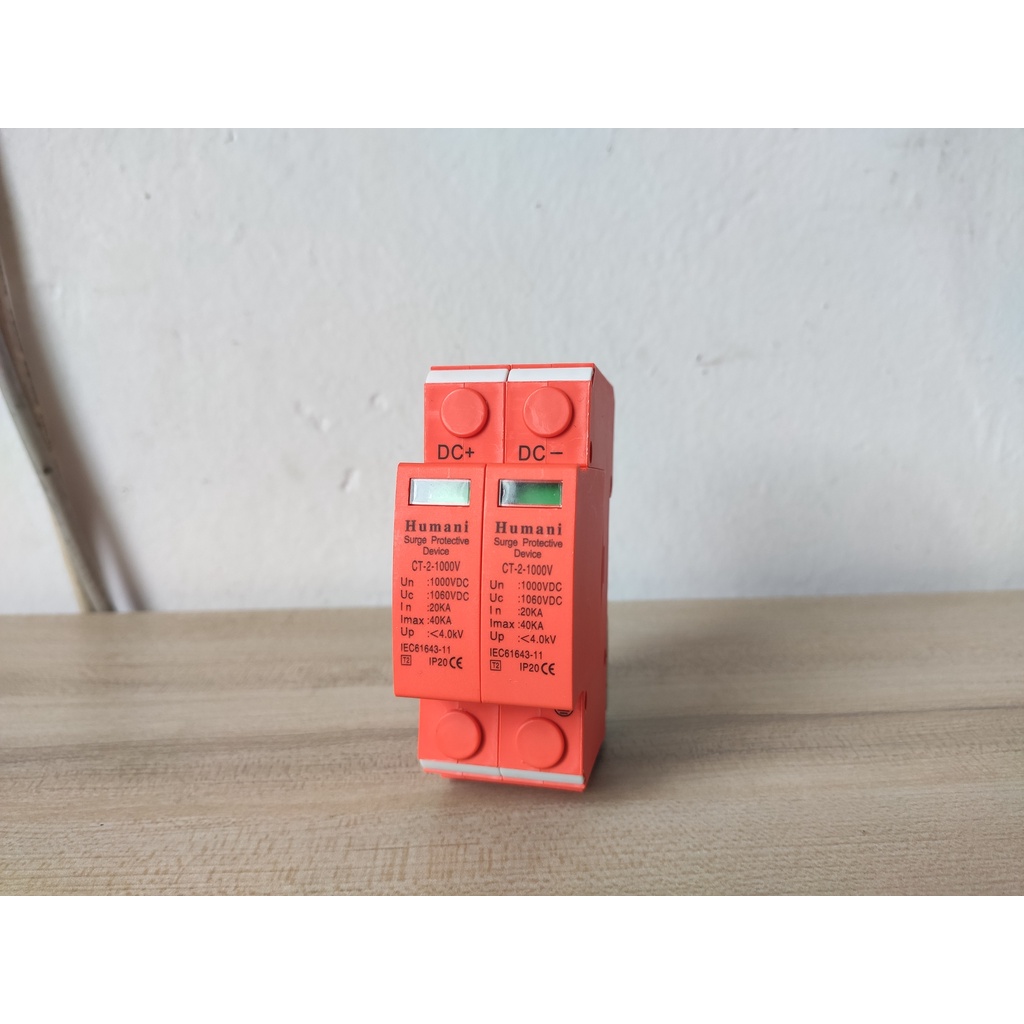 CHỐNG SÉT DC 2P, 3P HUMANI ,PV 1000VDC 40kA 2P-RUBYGROUP