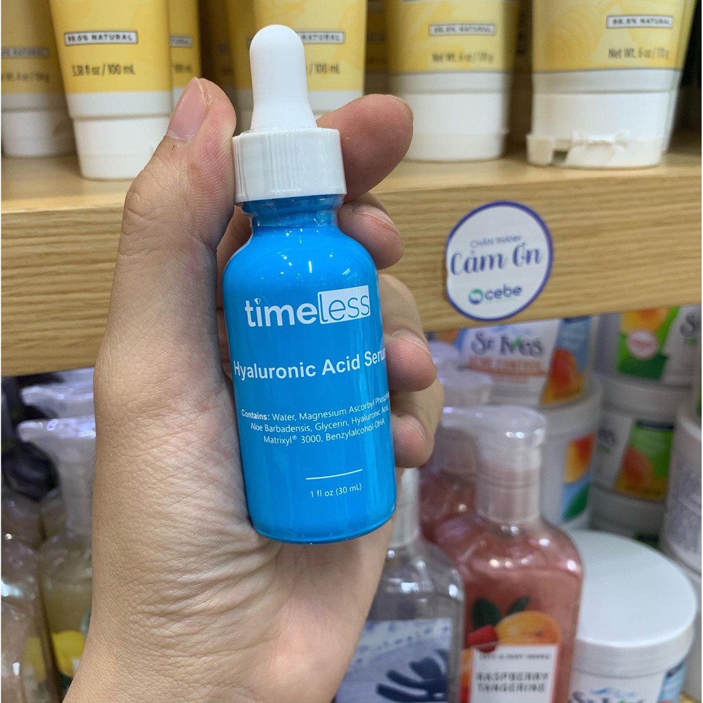 Serum cấp nước sáng da Timeless HA + Vitamin C