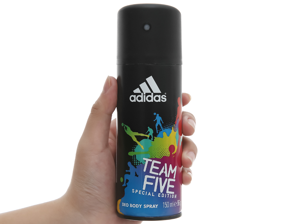 [Hàng nhập khẩu chính hãng] Xịt Khử Mùi Toàn Thân Nam Adidas Ngăn Mồ Hôi Team Five 150ml