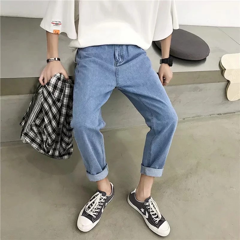 Quần denim dài thiết kế thời trang Hàn Quốc trẻ trung size S-2XL cho nam | BigBuy360 - bigbuy360.vn