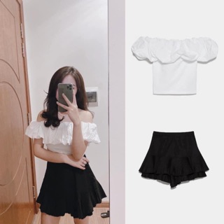 Áo trắng hở vai dư xịn