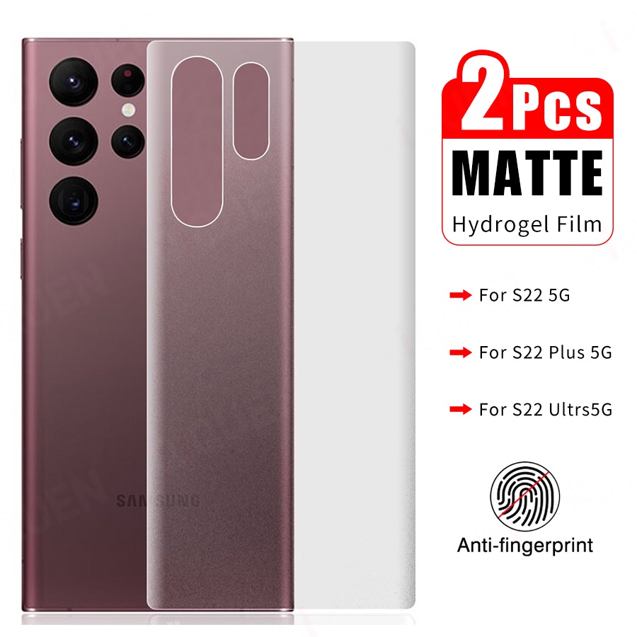 Set 2 Miếng Dán Hydrogel Bảo Vệ Mặt Sau Cho Samsung Galaxy S22 Ultra S22 Plus S22 + 5G