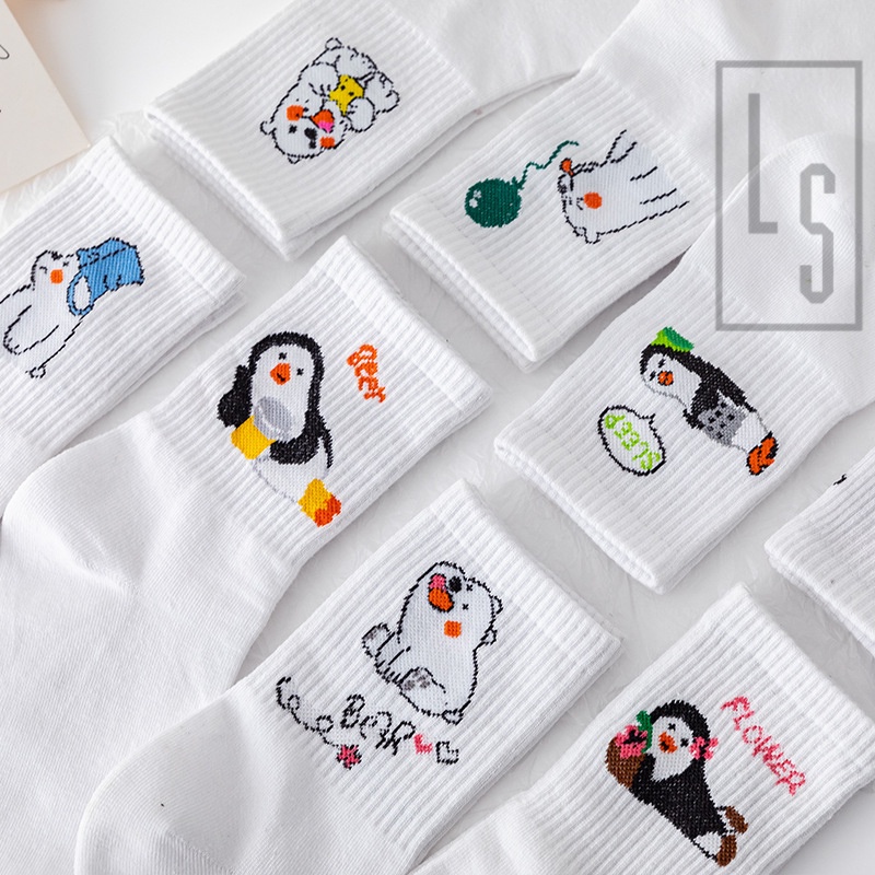 Tất Họa Tiết We Bare Bears - Vớ Gân Cánh Cụt Dễ Thương Unisex