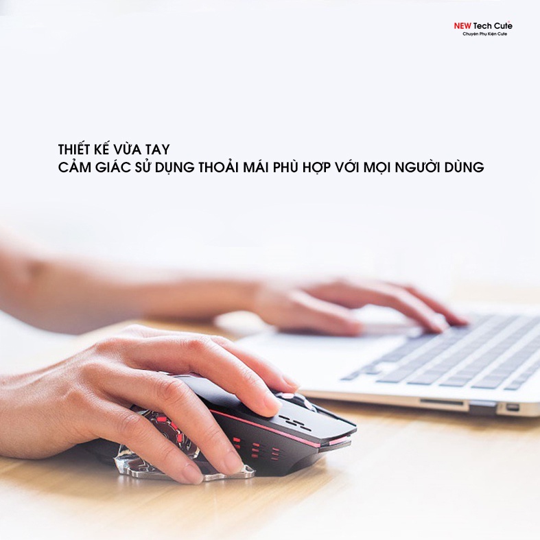 Chuột không dây, Chuột máy tính chuyên GAME Wolf X8 PRO NÂNG CẤP Wireless 2.4GHz Siêu Víp 2021 Tự động đổi màu sắc