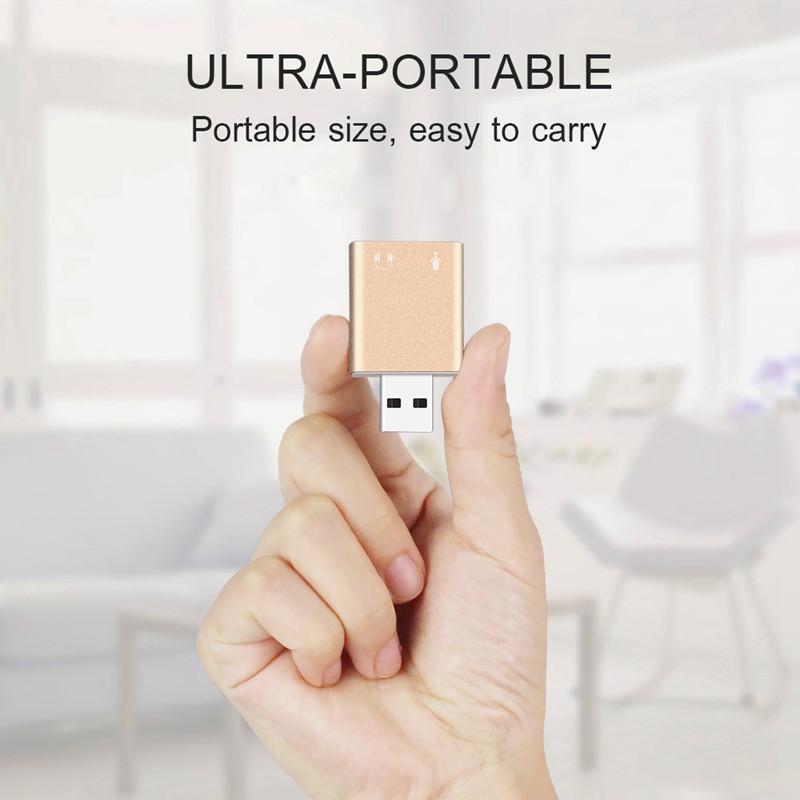 Thẻ âm thanh USB ngoài 7.1 đến giắc cắm 3.5mm bộ chuyển đổi tai nghe