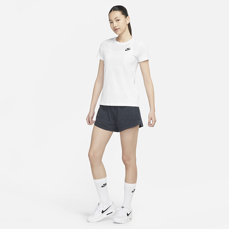 Áo Thun Nike Ngắn Tay Cổ Tròn Thời Trang Hè 2021 Cho Nữ Dj6296-100