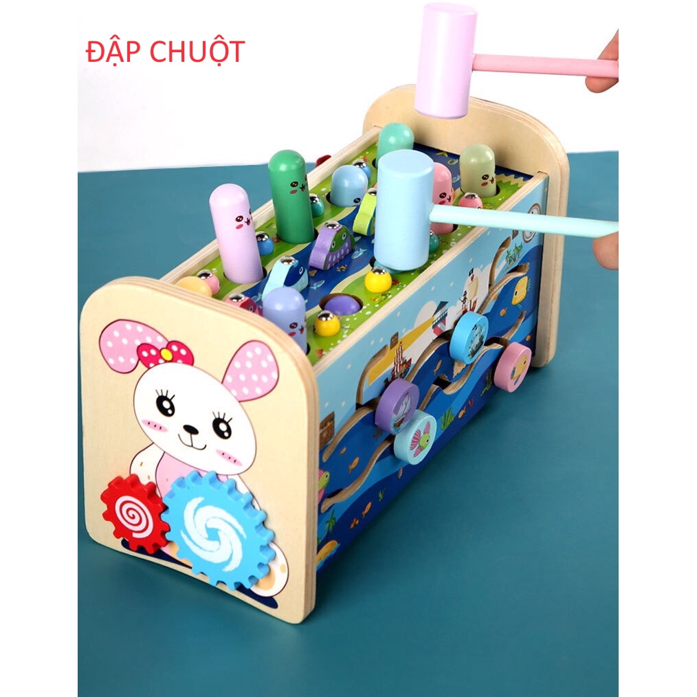 Bộ đập chuột 7in1 bằng gỗ ETOYS cao cấp đa chức năng mẫu mới nhất siêu đẹp