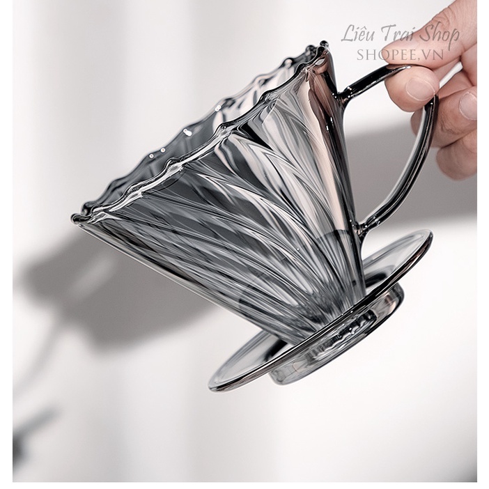Phễu v60 pha cà phê giấy lọc pour over  tornado dripper