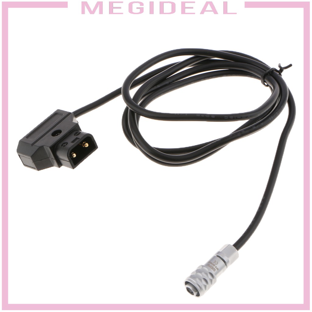 [MEGIDEAL] Dtap D-Tap Straight Power Cable for Blackmagic Pocket Cinema Camera 4K Black