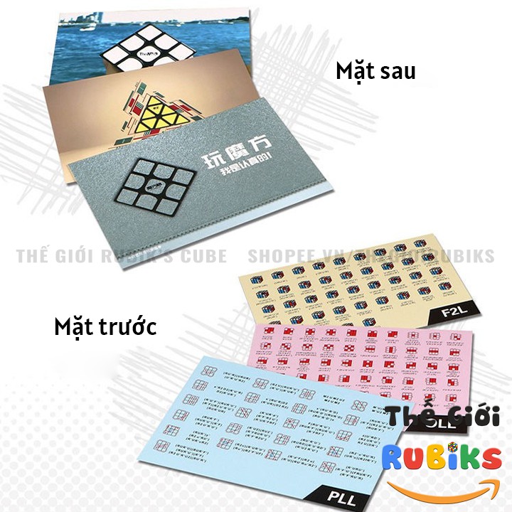 Bộ 3 Thẻ Công Thức CFOP Xoay Rubik 3x3 QiYi CFOP