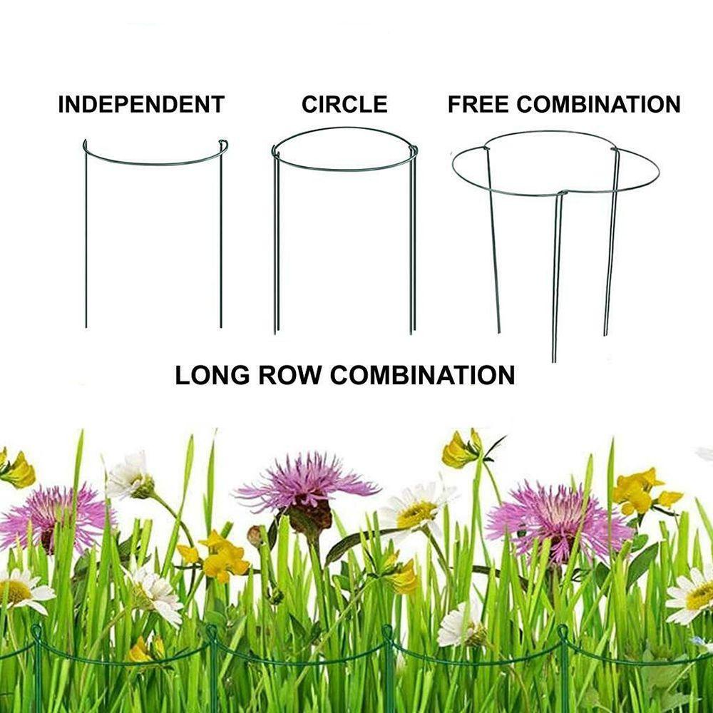 KUNHEV Set 4 Hàng Rào Kim Loại Hỗ Trợ Trồng Cây Sân Vườn