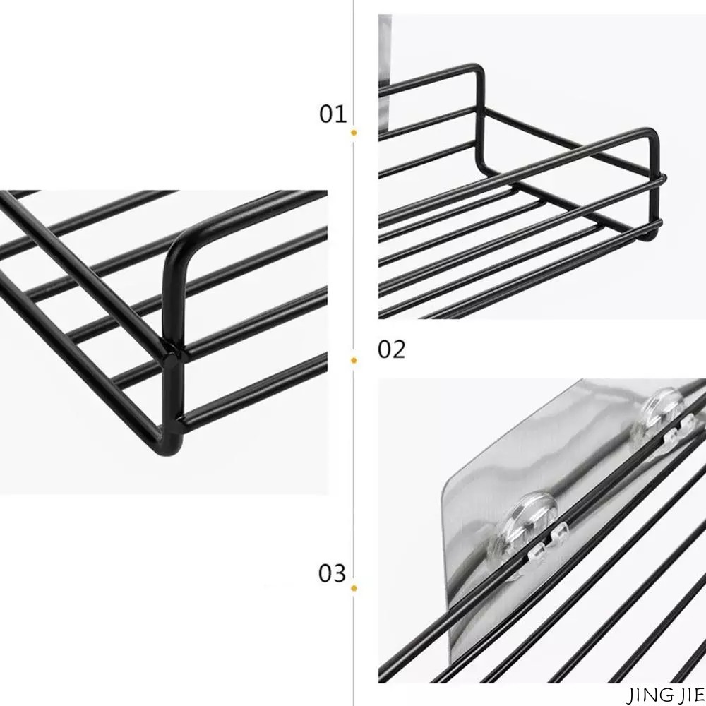 Phòng tắm Kệ phòng tắm Nhà bếp bằng sắt rèn không đục lỗ Nhà vệ sinh Rửa giá treo tường