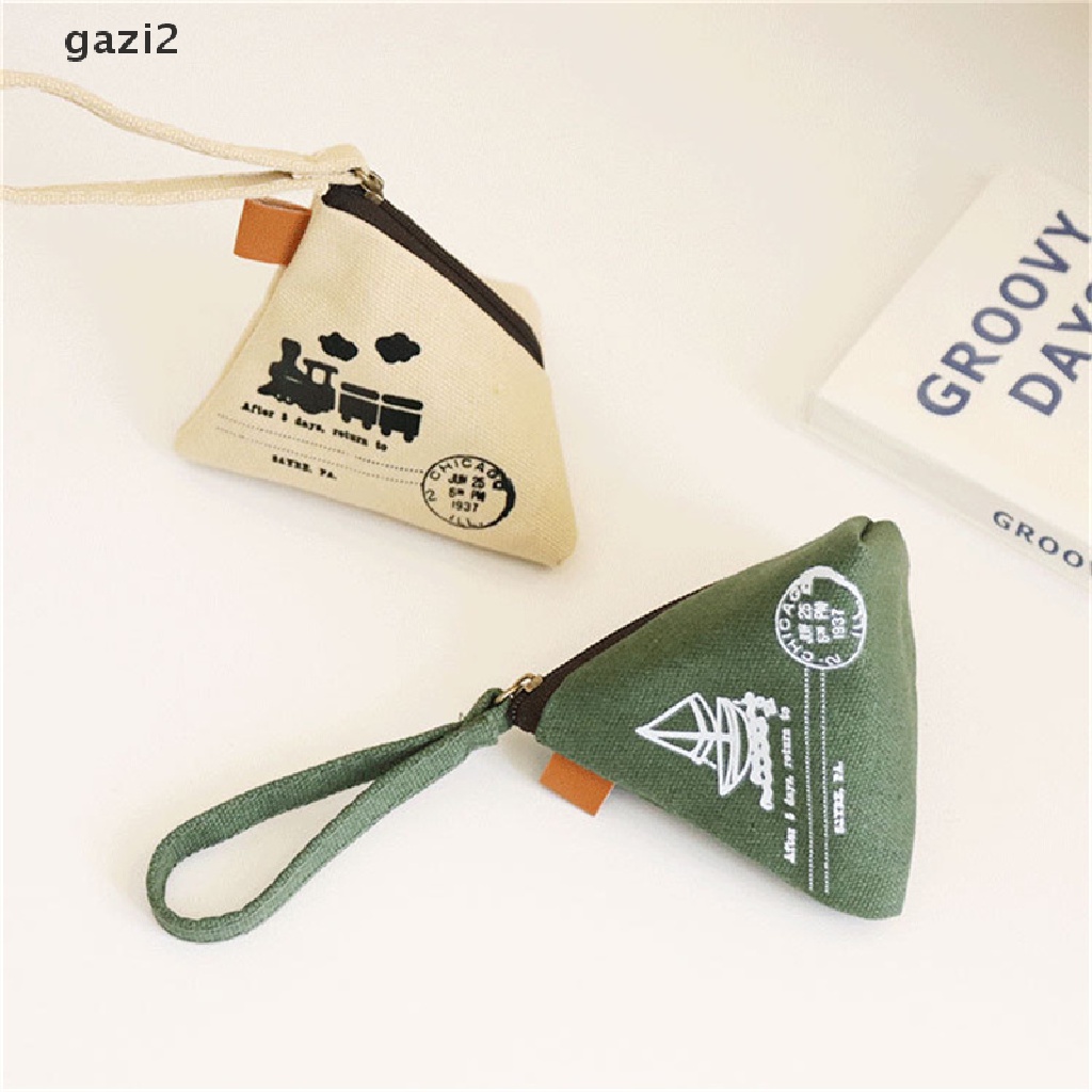 Ví Đựng Tiền Xu / Chìa Khóa Mini Bằng Vải Canvas Zongzi Cổ Điển Sáng Tạo Mẫu Gzi2 Dành Cho Bạn Nữ