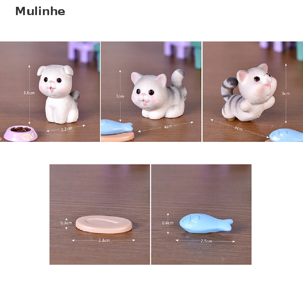 Mô Hình Chú Mèo Mini Dễ Thương Dùng Trang Trí Tiểu Cảnh DIY