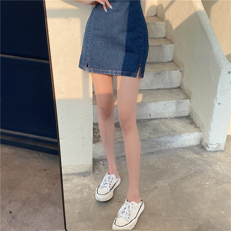 Chân Váy Denim Dáng Chữ A Phong Cách Retro | BigBuy360 - bigbuy360.vn