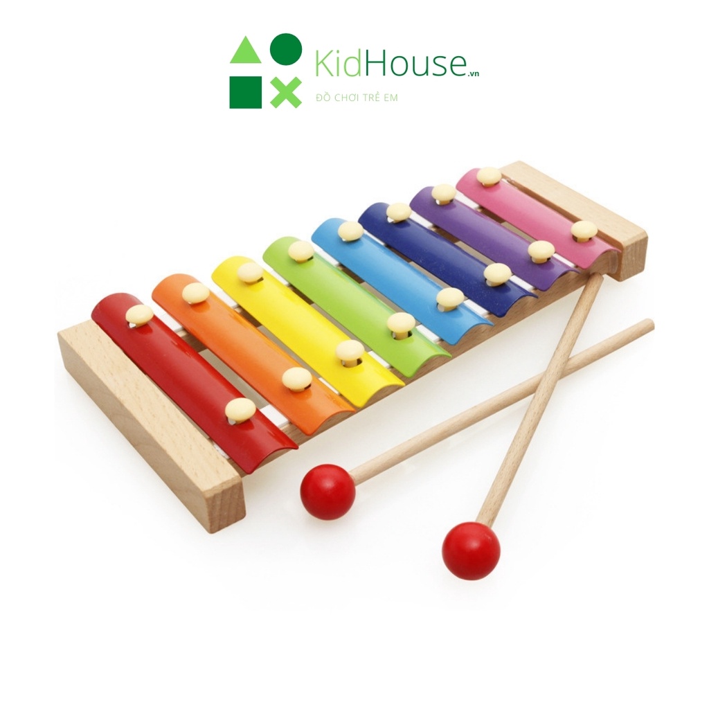 Đồ chơi gỗ montessori, bộ đàn gỗ 8 quãng Xylophone giúp trẻ em thông minh KidHouse.vn