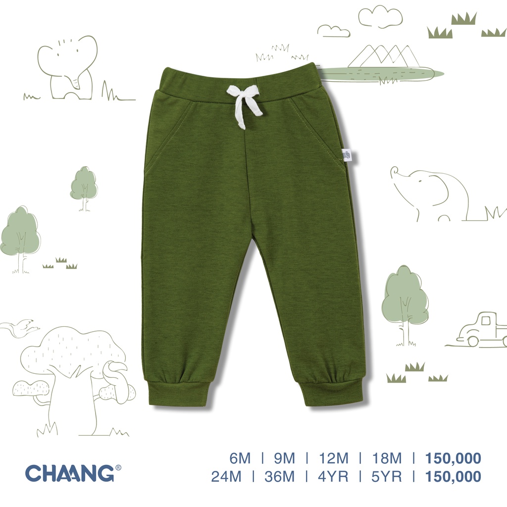 Quần jogger Jungle xanh lá CHAANG