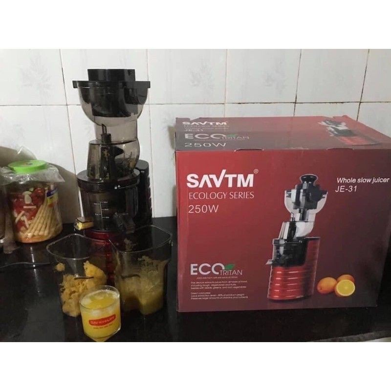Máy ép chậm,Máy ép trái cây SAVTM JE31 công suất lớn  250W BH 12 tháng ép rau củ hoa quả siêu bền tiện lợi