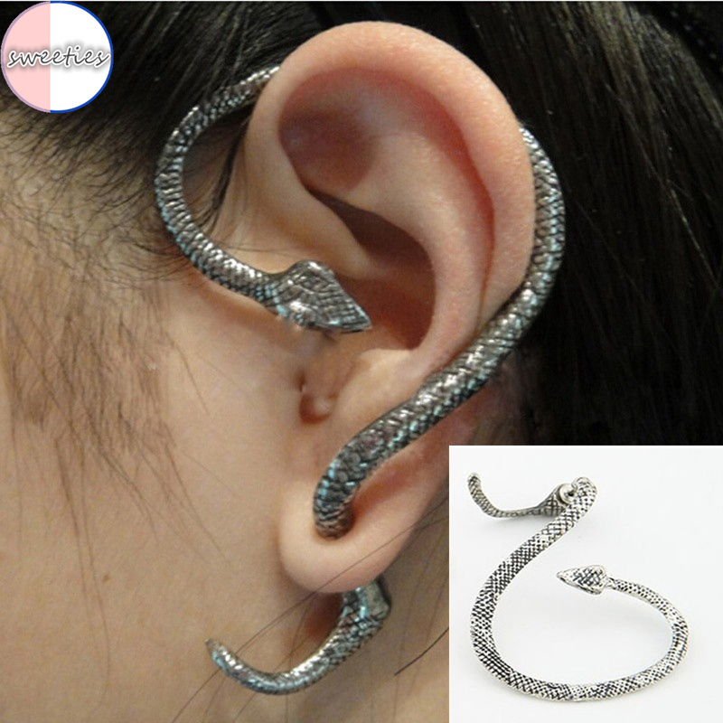 Khuyên Tai Thiết Kế Hình Rắn Phong Cách Gothic Thời Trang Nữ Cá Tính