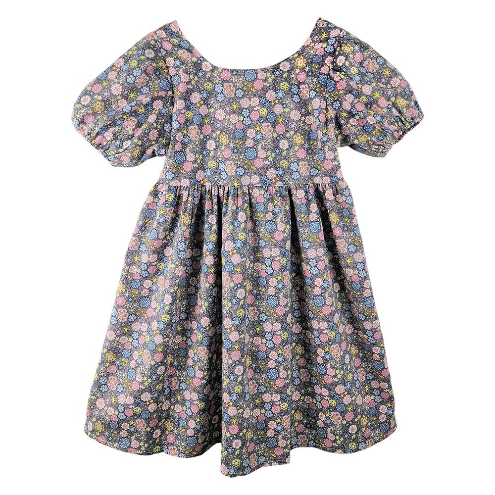 Đầm LUCKYCANDY in họa tiết hoa ngắn tay thời trang mùa hè ngọt ngào cho bé gái váy hoa nhí