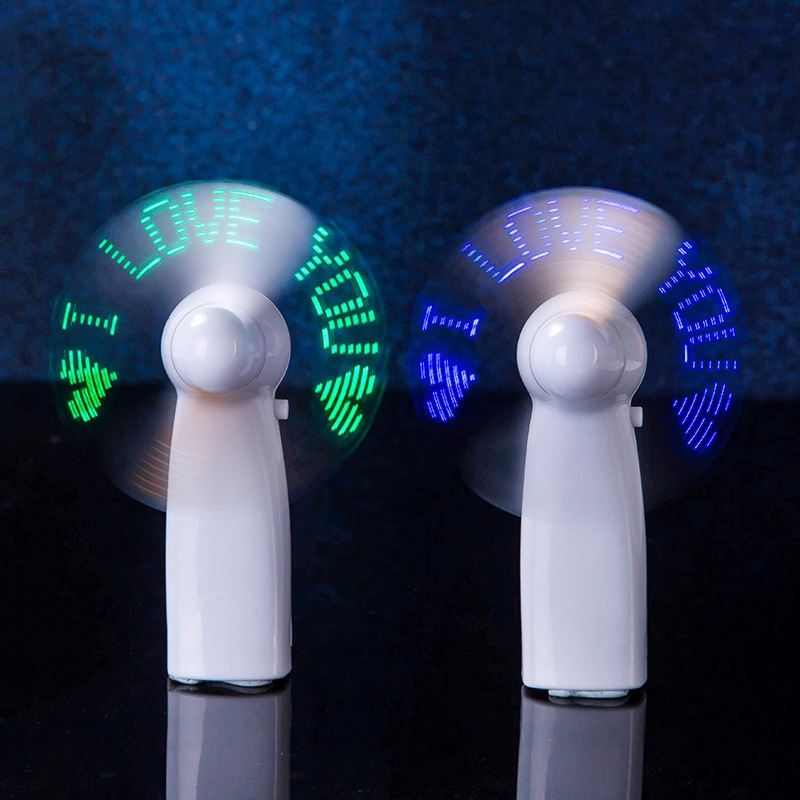 Quạt cầm tay mini thiết kế đèn led hiển thị độc đáo