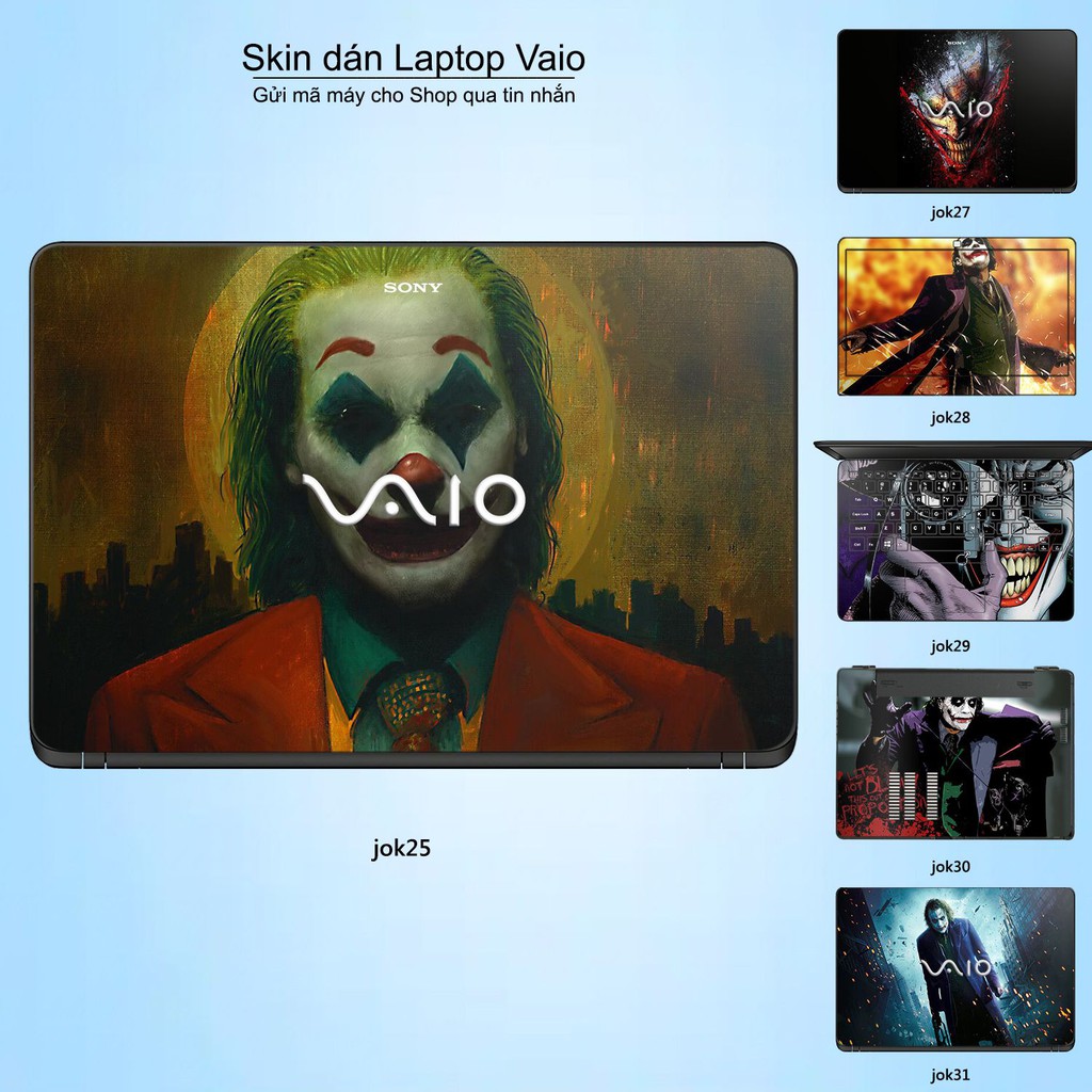 Skin dán Laptop Sony Vaio in hình Joker _nhiều mẫu 4 (inbox mã máy cho Shop)