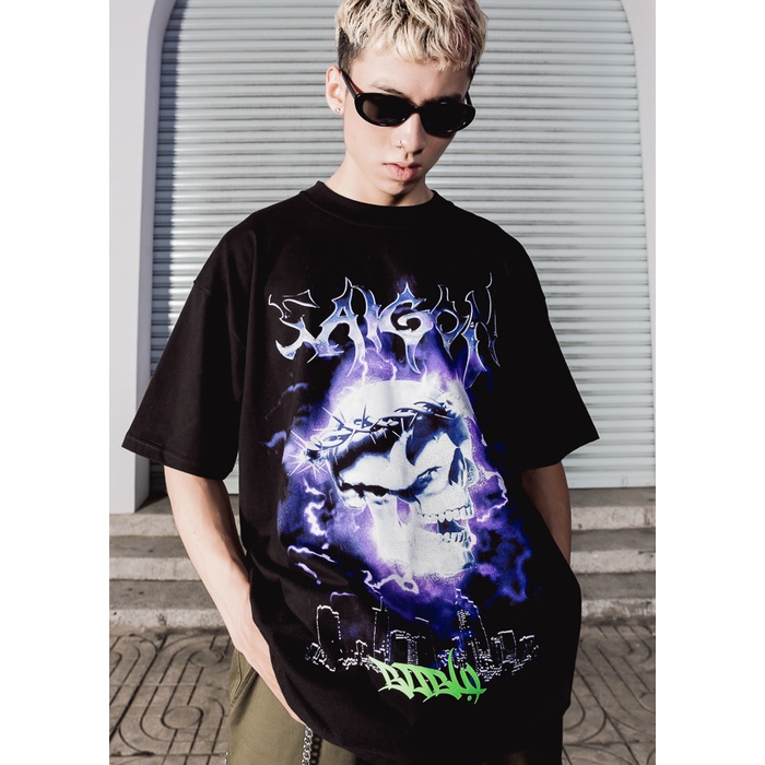 LIGHTNING SKULL LOGO TEES/ BLACK | BigBuy360 - bigbuy360.vn