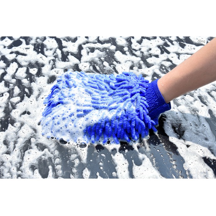 Gang tay rửa xe ô tô - Xe máy - Bao tay rửa xe dày 2 mặt chống thấm cao cấp
