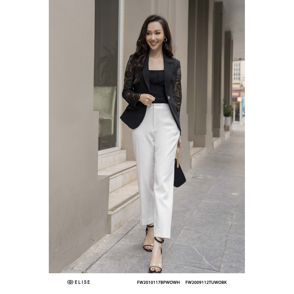 Áo vest đen tay ren Elise | BigBuy360 - bigbuy360.vn