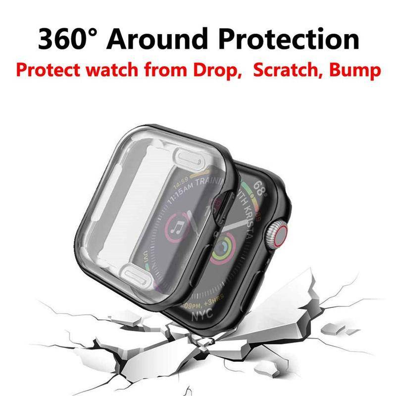 Ốp TPU mạ viền 360 độ bảo vệ đồng hồ thích hợp cho Apple Watch Series 7 41mm 45mm 6 5 4 3 2 1 42mm 38mm 44mm 40mm