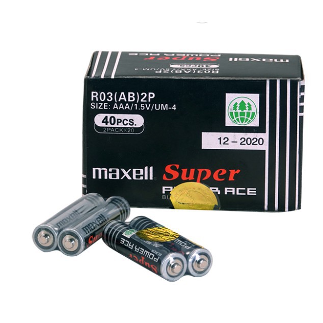 [TOPPIN] 1 Viên Pin tiểu AAA Maxell (pin tiểu nhỏ) - Pin 3A (AAA) Maxell 1.5V Đen INDONESIA