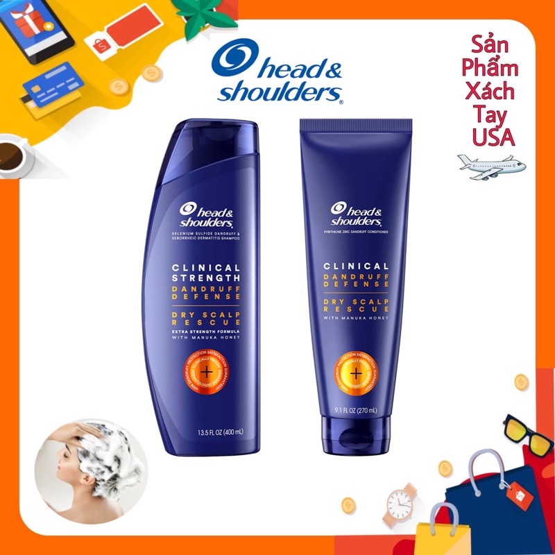 sản phẩm bán lẻ dầu gội và xả Head & Shoulders Clinical Strength