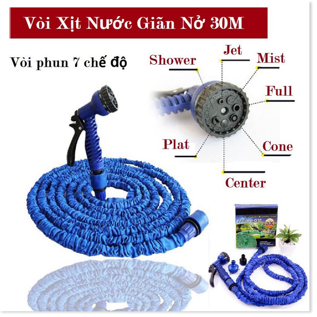 Vòi xịt nước Magic House  Cuộn dài 30m và Cuộn 15m Co giãn thông minh Không lo bị gập ống