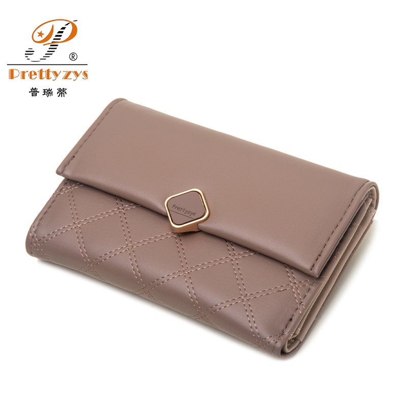 Ví Nữ Da PU Họa Tiết Caro