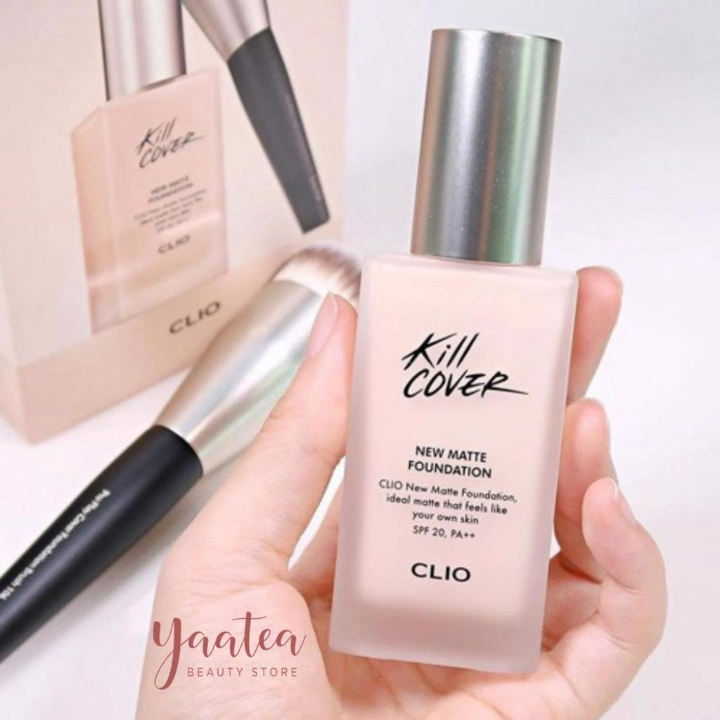 Set Kem Nền Clio Glow Tone + Cọ Nền