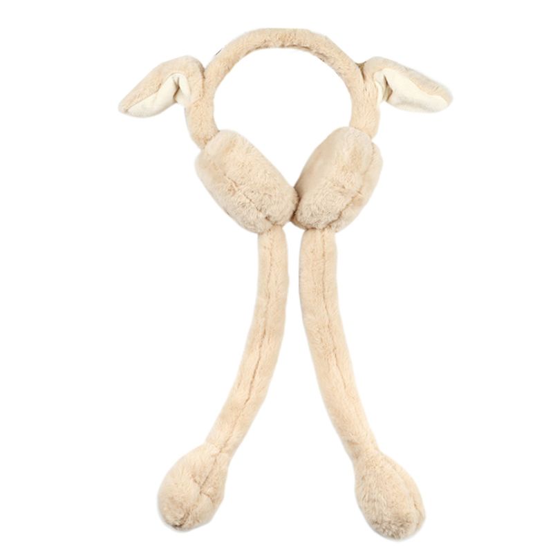 Băng Đô Tai Thỏ Bằng Vải Lông Dày Dặn Ấm Áp Dễ Thương Dành Cho Người Lớn Và Trẻ Em