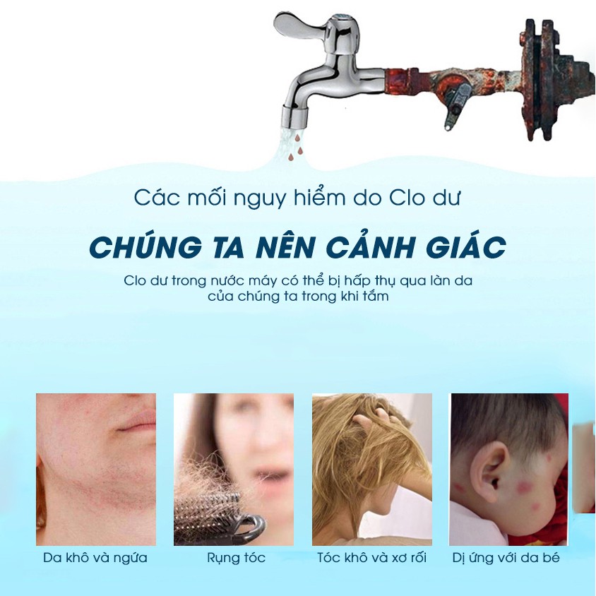 [60 Phút Giao SG] Vòi Sen Tăng Áp Lọc Nước tặng thêm 2 lõi lọc Tạo Mùi Thơm Khi Tắm