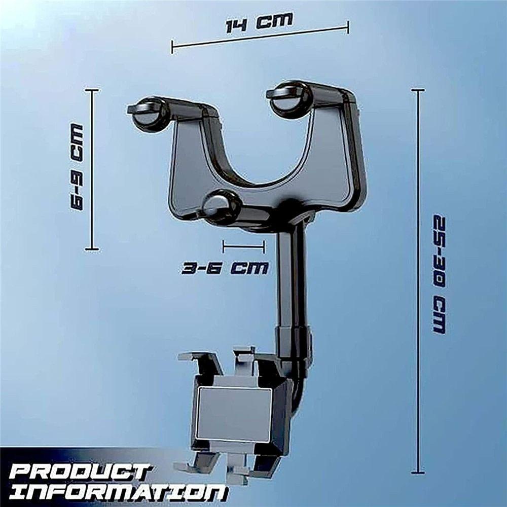 MYRONGVN Giá Đỡ Điện Thoại Gắn Kính Chiếu Hậu Xe Hơi Thiết Kế Xoay Điều
