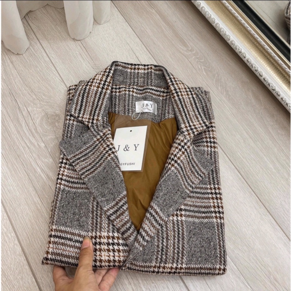 ÁO KHOÁC NỮ,ÁO DẠ KẺ NỮ DÁNG BLAZER 2 LỚP CHẤT DẠ MỀM MẠI DỄ MẶC THÍCH HỢP ĐI CHƠI ĐI LÀM ĐI HỌC DẠO PHỐ VỚI THỜI TIẾT S