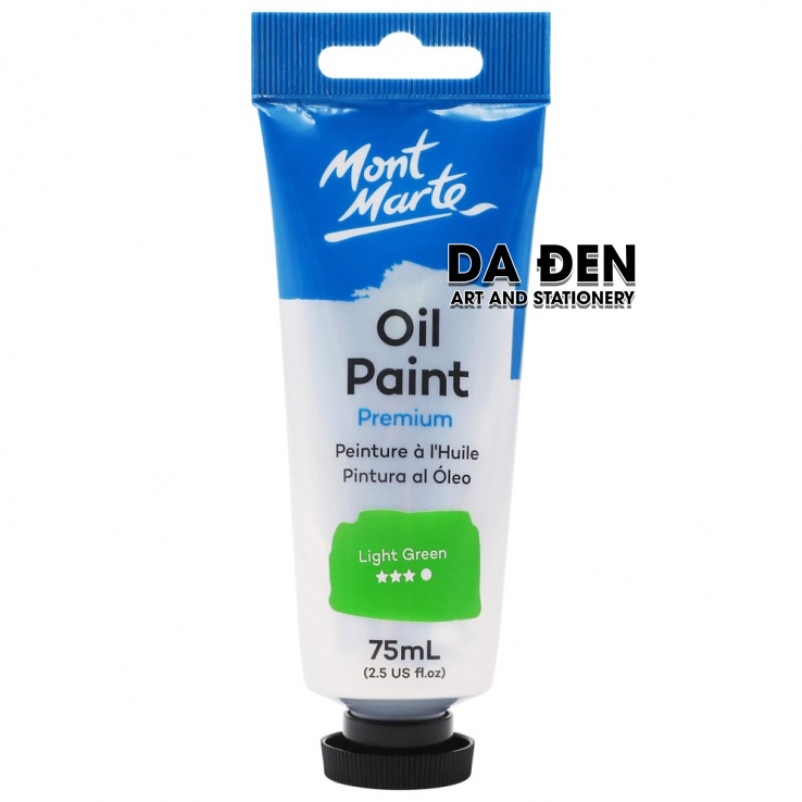 [DA ĐEN] Màu Sơn Dầu Mont Marte Tube 75ml - Light Green