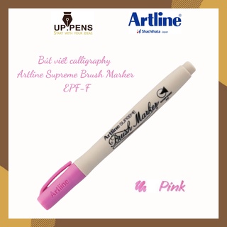 Bút brush viết calligraphy Artline Supreme Brush Marker EPF-F – Màu hồng (Pink)
