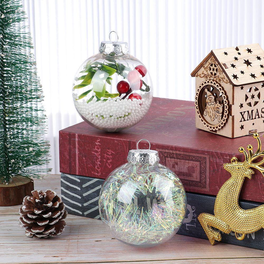 CONOPERY Quả Châu Nhựa Trong Suốt Trang Trí Cây Thông Noel